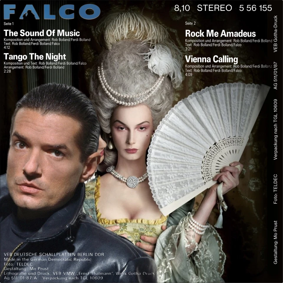 7" FALCO Rock Me Amadeus/ Vienna Calling/ Tango AMIGA-QUARTETT EP 1987 like NEW! - Bild 2 von 4
