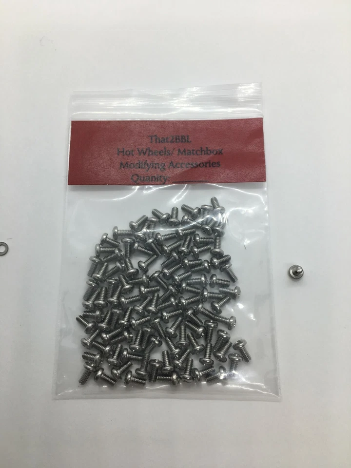 300 CUENTAS HOT WHEELS ACCESORIOS MODIFICACIÓN #2-56x3/16" TORNILLOS ACERO INOXIDABLE Foto 3 de 4