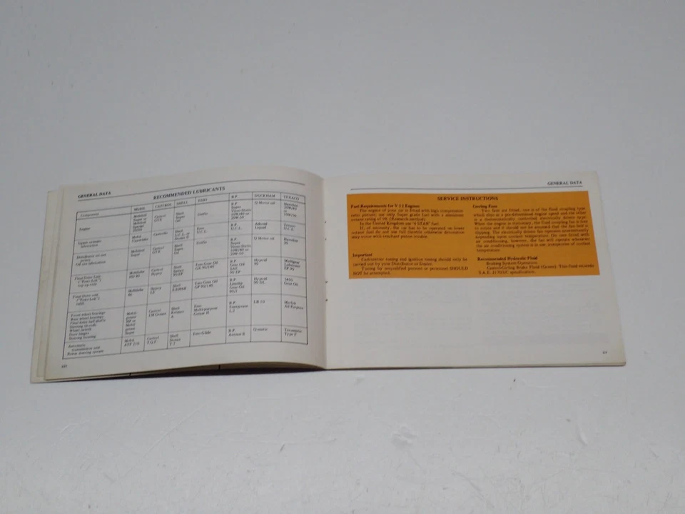 JAGUAR XJ 12 L SERIES 2 OPERATING MAINTENANCE HANDBOOK USO E MANUTENZIONE - Immagine 4 di 4