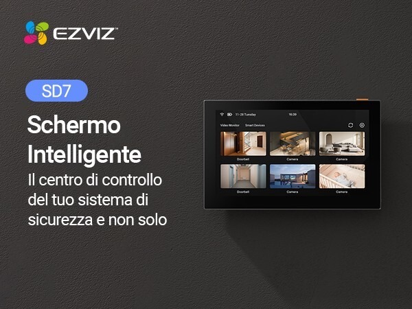 Monitor EZVIZ SD7 IPS Touch 7" - Hub di Controllo Wireless Batteria 4600mAh