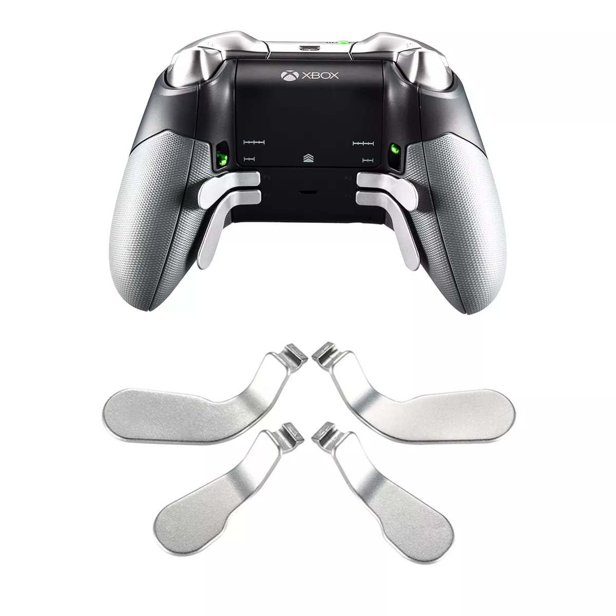 4pcs Silver Stainless Metal Paddles Replacement for Xbox One Elite  Controller