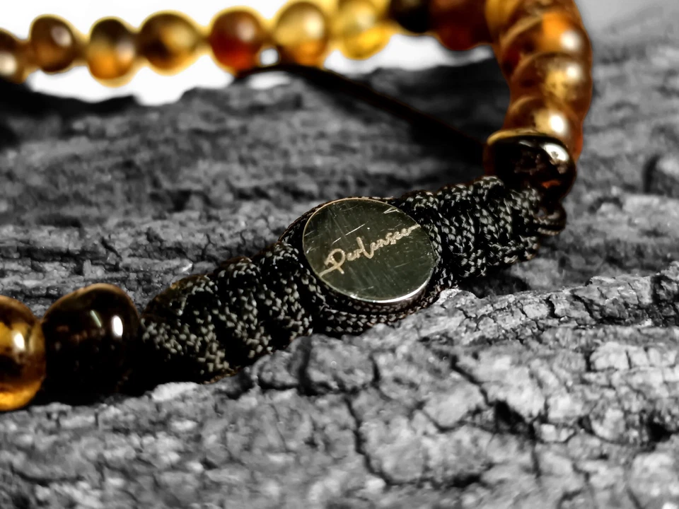 Herren Armband Bernsteinarmband 100% Natur Bernstein Surfer-Armband Damen00282 - Bild 4 von 4