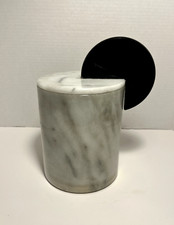 Vintage 1980s Postmodern Ceramic Kitchen Canister Set with Black Diagonal Stripes