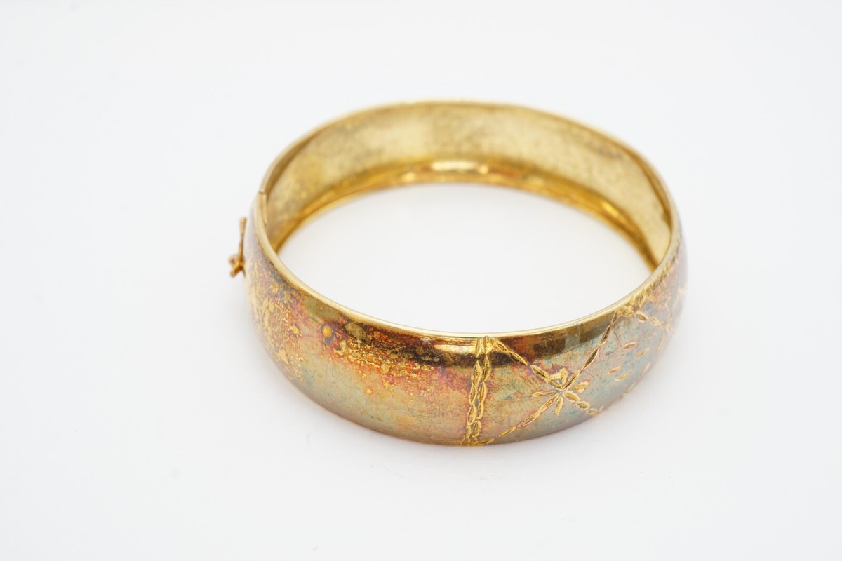 vintage antique bracelet ピアスリング 925 Sterling Silver Vintage Antique Etched Star Pattern Cuff
