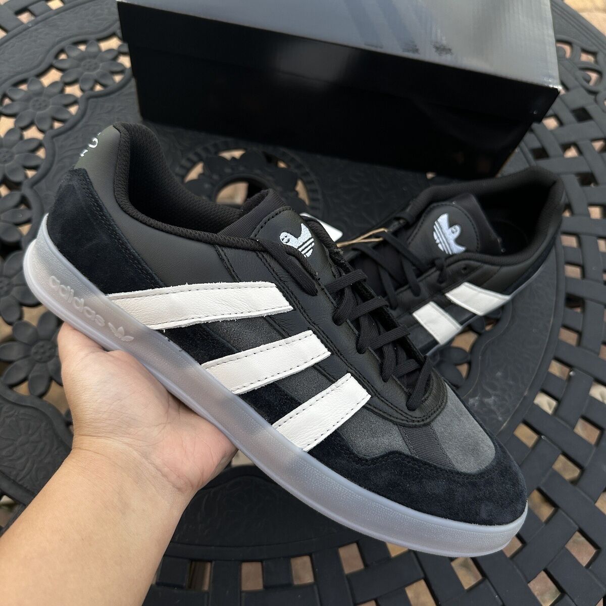 Adidas Aloha Super x Mark Gonzales Low Core Black Men's Adidas Aloha Super x Mark Gonzales Low Core Black Men's