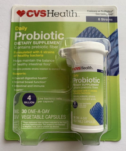 Cvs Health Daily Probiotic Dietary Supplement 30 Vegetable