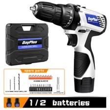 16.8V Cordless Impact Drill Driver Combi Drill 2-Speed Tool Li-ion Battery LED