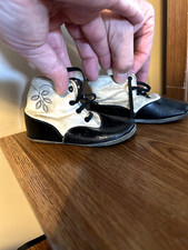 Vtg Carpenter Self- Starter Size 4 9597 High Top Black  White Leather