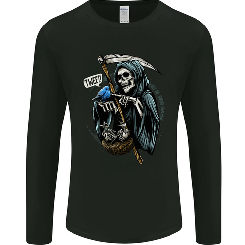 Grim Reaper Teschio Biker Gotico Demone Uomo Cotone T-Shirt