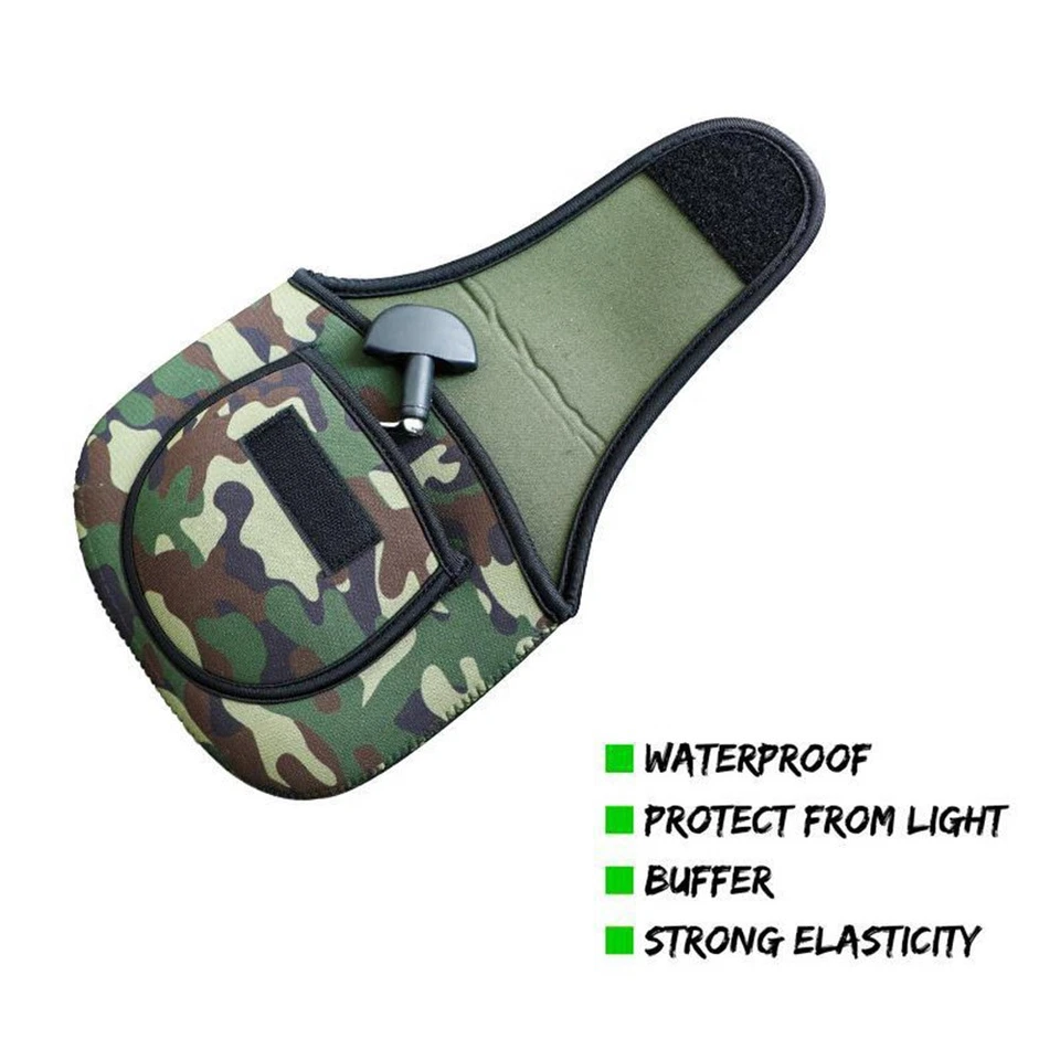 Funda protectora impermeable de camuflaje para carrete de pesca y equipo giratorio Foto 4 de 4