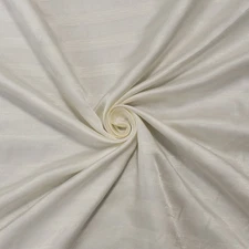 Ivory Rayon Famous Maker Lustrous Dobby Horizontal Stripe Woven Fabric