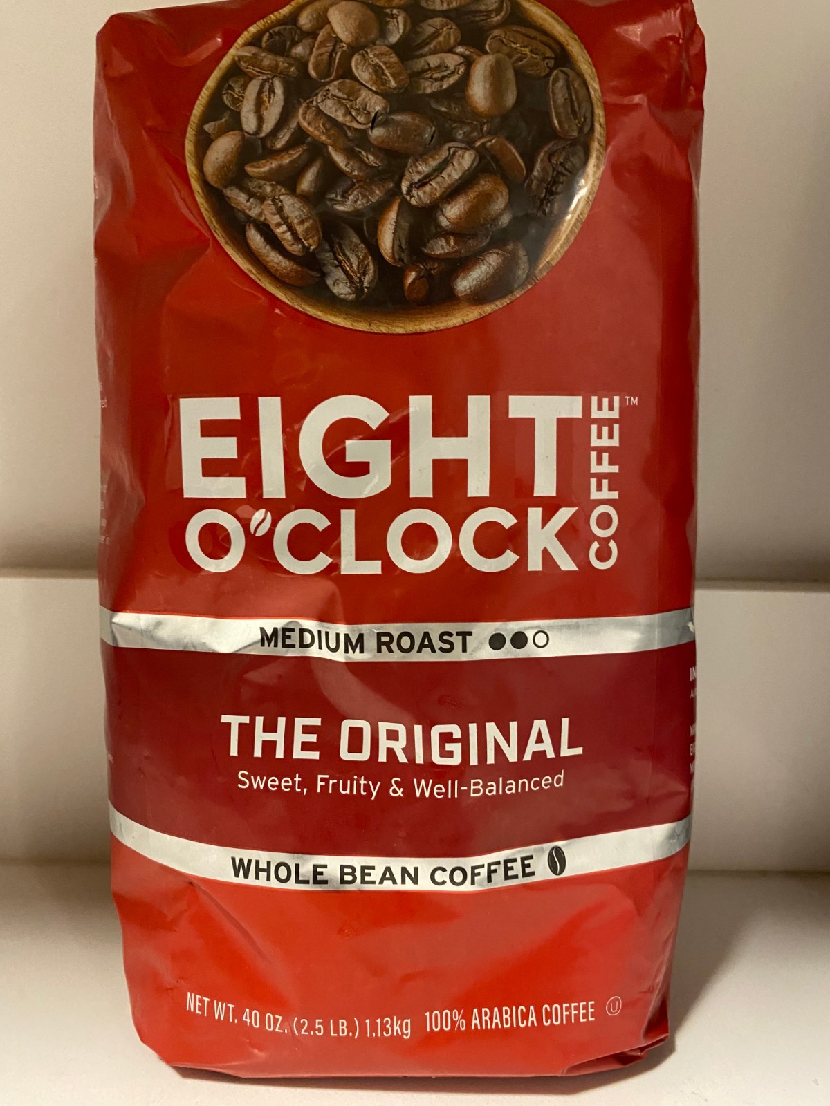 Eight OClock Original Medium Roast Whole Bean Coffee 40oz Bag