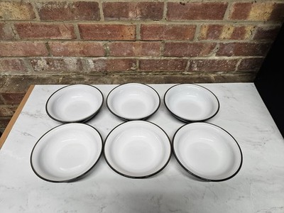 Denby Coloroll Saville grau Schalen schöner Zustand x 6
