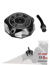 Dirt Bike Gas Cap with Vent Tube,CNC Fuel Tank Cover for CRF150R 07 Black