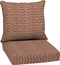 Arden Selections 24x24 Outdoor Deep Seat Cushion Set Rust Red Weatherproof