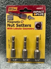 IVY Classic 3 Pc Magnetic Nutsetter Set - 1/4" 5/16" 3/8" x 1-7/8"  (46007)