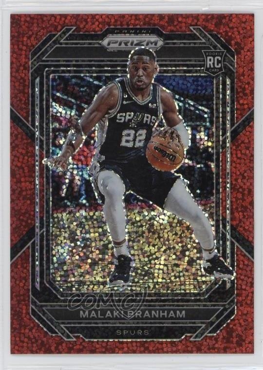 2022-23 Panini Prizm Red Sparkle Prizm Malaki Branham #230 4f5