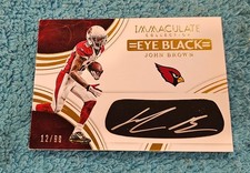 2014 Panini Immaculate Collection Eye Black John Brown 12/99 Arizona Cardinals