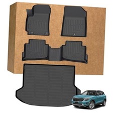 Floor Mats for Kia Seltos 2021-2025 for S LX EX SX X-Line , TPE Waterproof