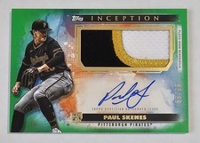 2024 Topps Inception Baseball Paul Skenes Rookie Patch Auto Green /99 Pirates
