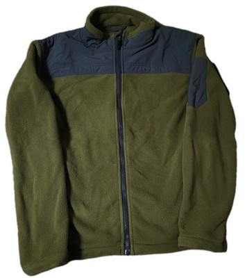 Vintage Cabela s Polartec Fleece Jacket Green Full Zip Sherpa Mens Large 27x23