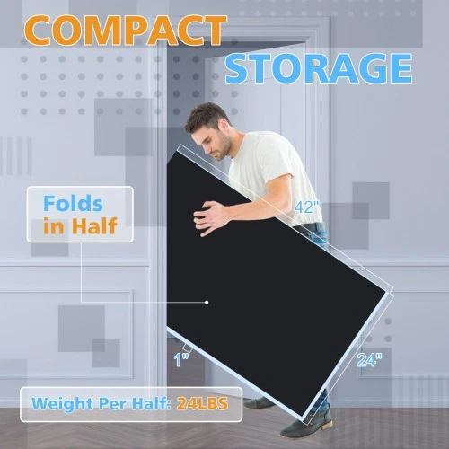 7 x4ft Schwarz Tischtennis Umbauplatte Faltbar & Tragbar Tischtennisplatte - Bild 3 von 4