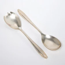Vintage Fortnum & Mason EPNS Silverplated Salad Serving Fork Spoon Anniversary