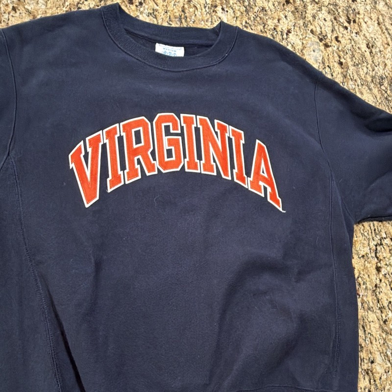 Virginia Cavaliers Navy Crewneck Pullover Sweatshirt "VIRGINIA"