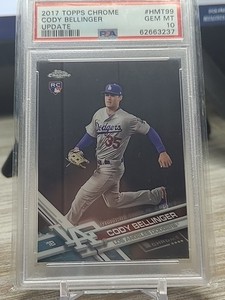 2017 Topps Chrome Update Cody Bellinger #HMT99 PSA 10 GEM MINT RC Dodgers MVP