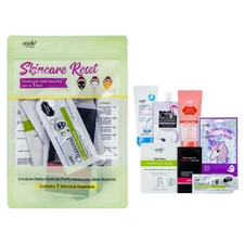 Skincare Reset Kit, 7 Home Spa Essentials, Exfoliating, Detoxifying, Hydrating &