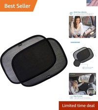 Car Window Shades for Baby 2 Pack - 21x14 Inches Sun Shade Blocker, Cling - G...