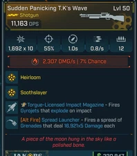 Borderlands 4 (BL4) 🎉 MODDED T.K's Wave ✨ (16x5 SPREAD LAUNCHER/2xBONUS) (Soot)