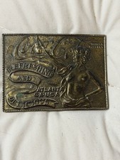 Coca Cola Vintage Bronze Tiffany Co Studio Foundry Belt Buckle Nude Lady