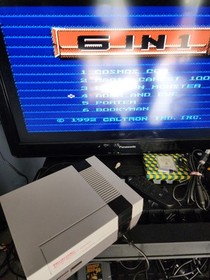 Nintendo NES Game: Real Player's Pack HES LIKE Caltron 6 in 1 COMPLETE - Tested 