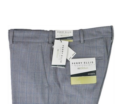 Perry Ellis Portfolio Modern-Fit Stretch Resolution Pants 33 X 32