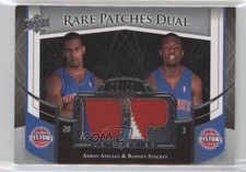 2007-08 UD Premier Rare Silver 3/25 Arron Afflalo Rodney Stuckey Dual Patch 2b6