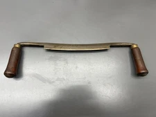 (F) VINTAGE ANTIQUE D.R. BARTON 10" CURVED BLADE DRAW KNIFE - CLEAN! - USA