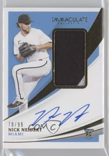2021 Panini Immaculate Rookie 70/99 Nick Neidert #156 Patch Auto 12hh