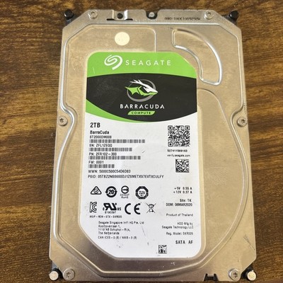 ST2000DM008 p/n: 2FR102-300 s/n: ZFL f/w: 0001 TK MAY 2019 2TB SATA 3.5''  6917