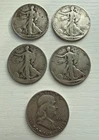 1937-1945 Walking Liberty Half Dollar - Lot Of 4+ 1953 Franklin 90% Silver *RARE