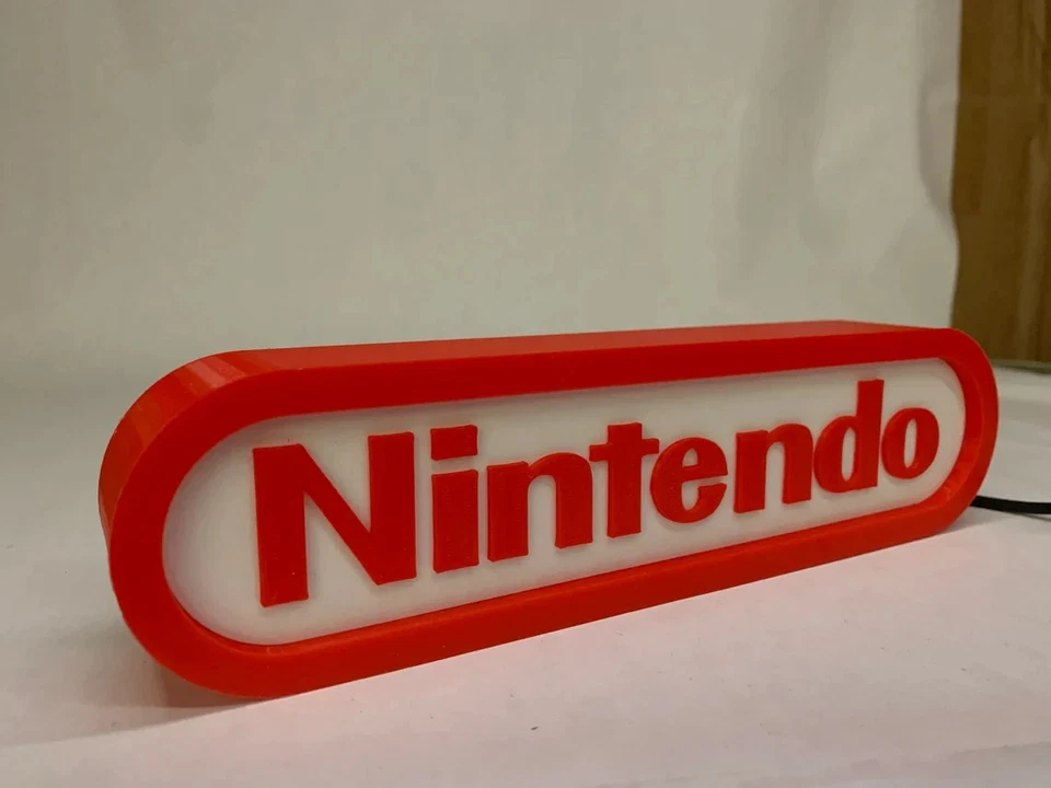 3D PRINTED " NINTENDO   " LED LIGHT BOX - Image 2 of 4