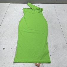SheIn SXY Dress Womens S Green One Shoulder Bodycon Short Party Cocktail Mini