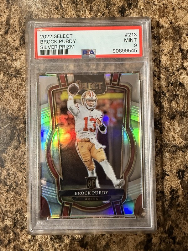 2022 Select Football Brock Purdy Club Level RC Silver Prizm PSA 9 49ers