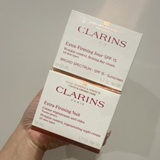 Clarins Extra-Firming Day Night Cream Set SPF 15 Broad Spectrum 1.7 oz / 50 ml