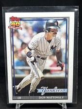 1991 Topps - Don Mattingly #100  10 Hits In 1990.  Error Card 