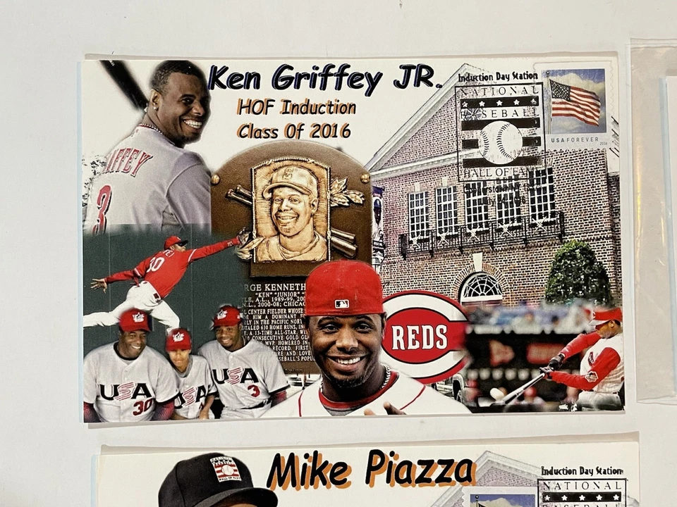 Griffey Jr 2016 Cachet 1 конверт, 3 открытки с печатью PO HOF ВЫХОДНЫЕ, ограниченное издание - Изображение 3 из 4