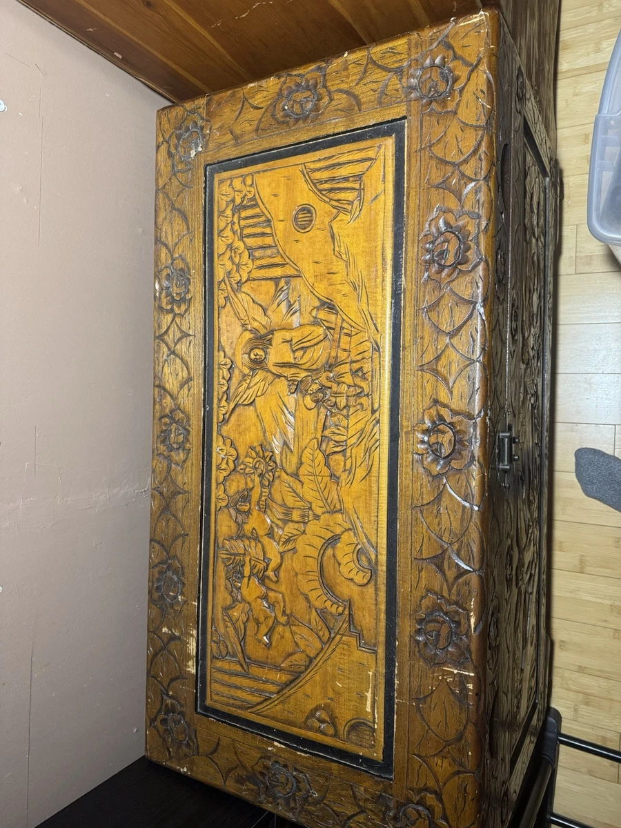樟脑中国风木制箱子| eBay