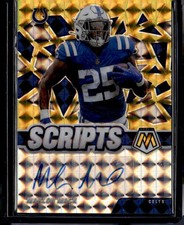 2021 Panini Mosaic #S-MM Marlon Mack Scripts Gold #16/25