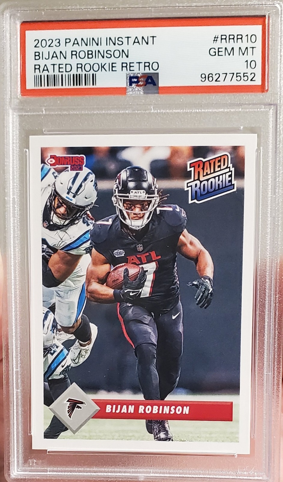 Bijan Robinson Panini Instant Rated Rookie Retro #RRR10 Base