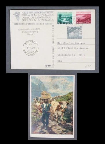 MayfairStamps Switzerland FDC 1955 Pro Patria Dual Help for the Mountain People